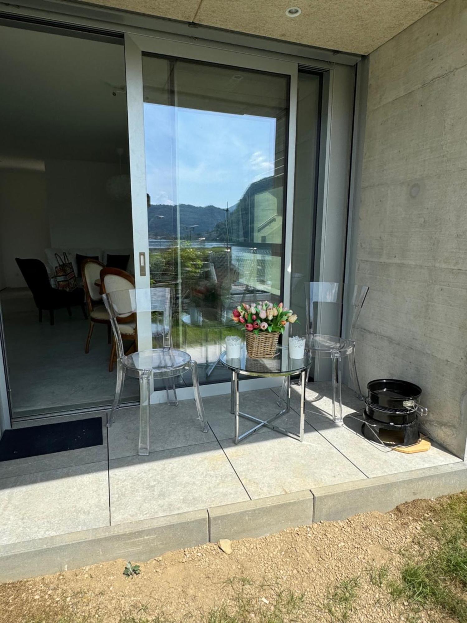 Neue Gartenwohnung Mit Sicht Auf Den Luganersee Ponte Tresa Exteriér fotografie