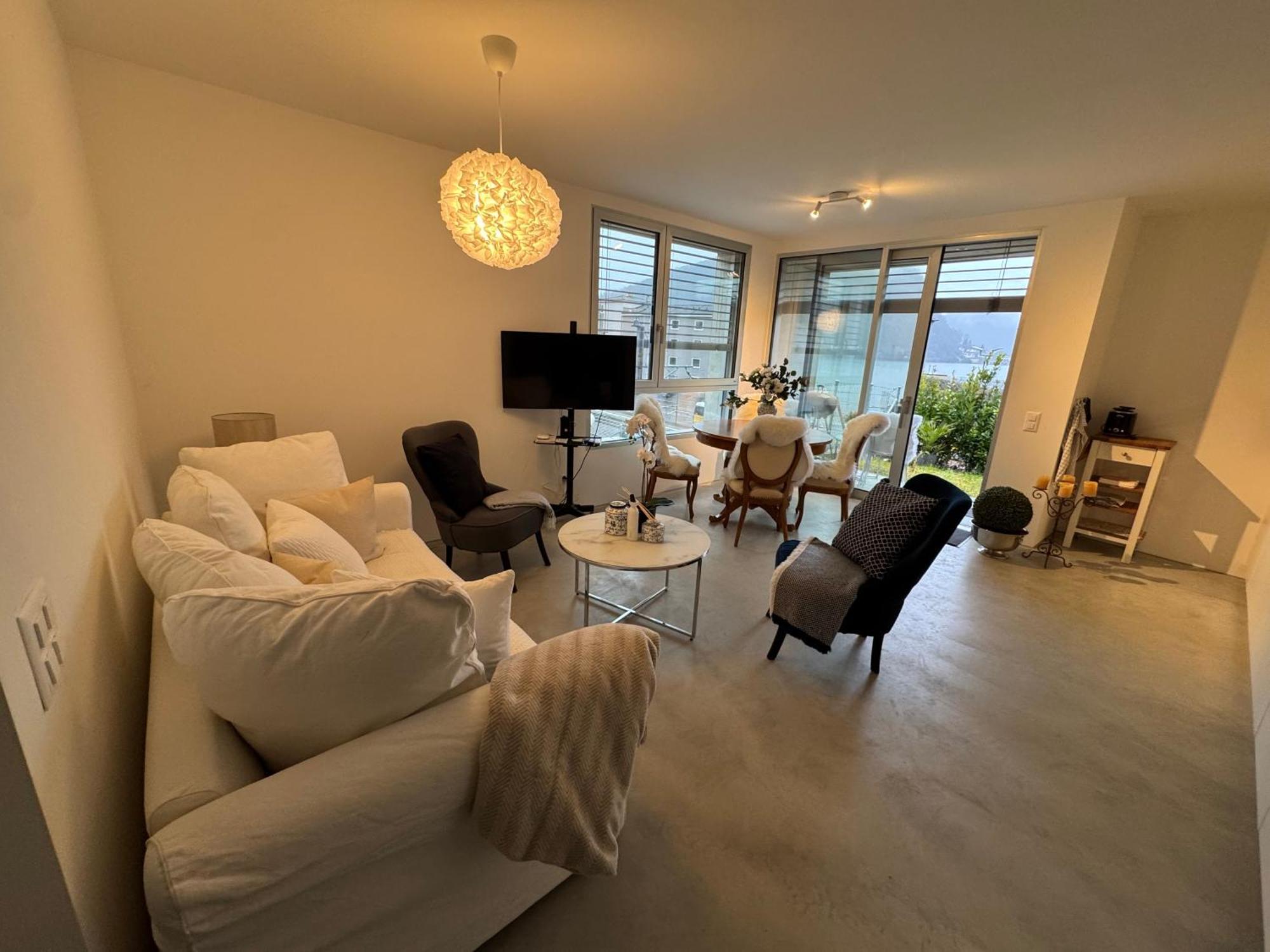 Neue Gartenwohnung Mit Sicht Auf Den Luganersee Ponte Tresa Exteriér fotografie